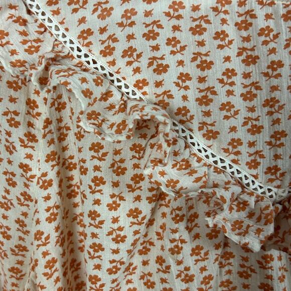 Madewell ruffle-yoke prairie top in Cut  Out Bloom size M - Picture 5 of 9